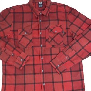 Oakley Red and Black Casual Button Down Shirt Regular Fit #C021